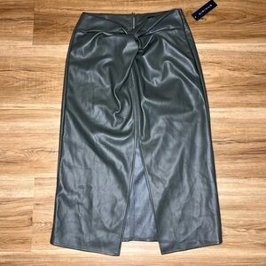 Elegant Dark Green Pencil Skirt